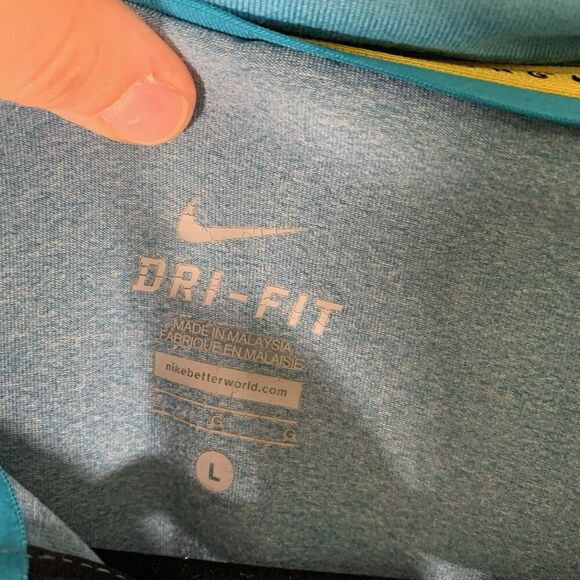 Livestrong Nike Jacket Women's Large Blue 1/4 Zip Long Sleeve Turtleneck - Picture 7 of 13